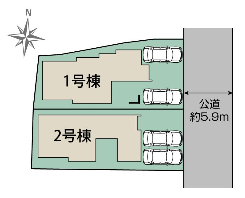 ブルーミングガーデン福岡市早良区飯倉４丁目２期２棟の見取り図
