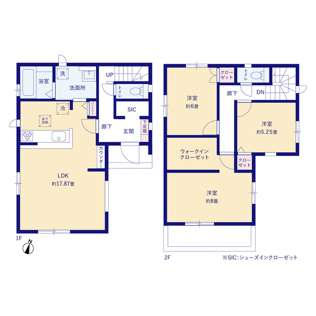 グラファーレ4234東村山市秋津町１９期１棟の見取り図