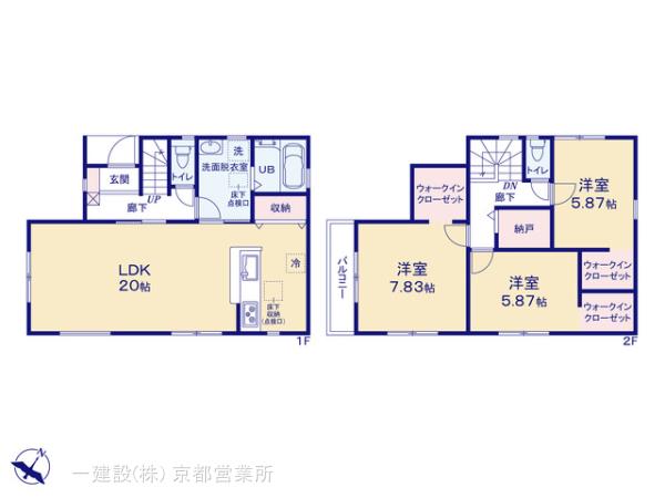 リーブルガーデン宇治市伊勢田町南遊田の見取り図