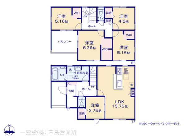 リーブルガーデン沼津市下香貫宮脇の見取り図