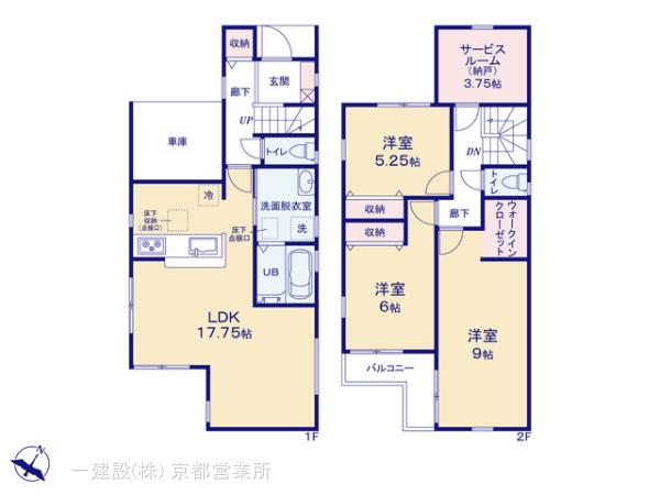リーブルガーデン宇治市伊勢田町南遊田第２の見取り図
