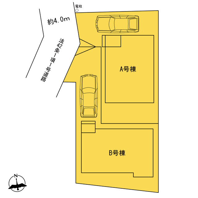 ハートフルタウン藤沢市高倉2364番の見取り図