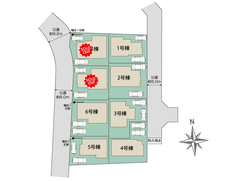 ブルーミングガーデン八王子市石川町８棟の見取り図