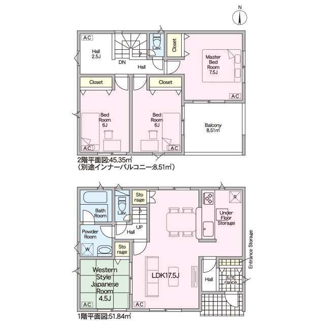 クレイドルガーデン岐阜市北島 第2の見取り図