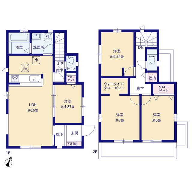 グラファーレ4241四街道市下志津新田１３期１棟の見取り図