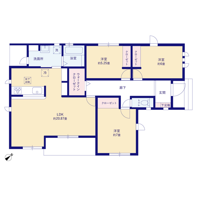 グラファーレ4279読谷村大湾２期５棟の見取り図