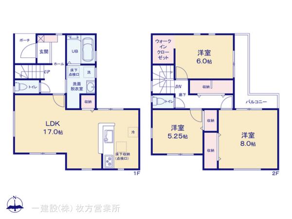 リーブルガーデン寝屋川市高柳７丁目７期の見取り図