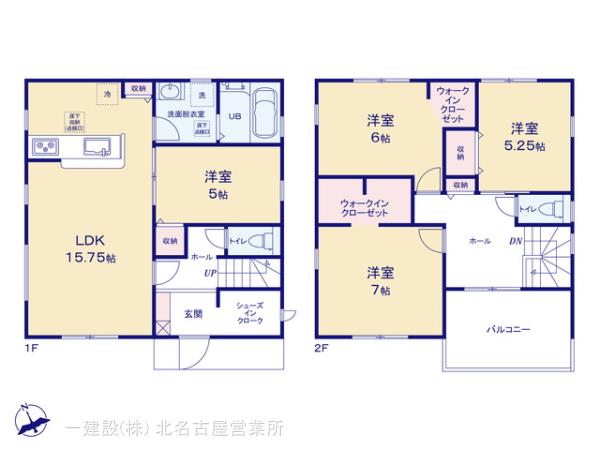 リーブルガーデン小牧市藤島町の見取り図