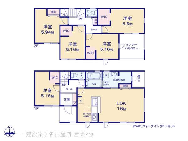 リーブルガーデン稲沢市祖父江町甲新田の見取り図