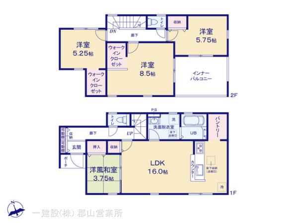 リーブルガーデン日和田高倉の見取り図