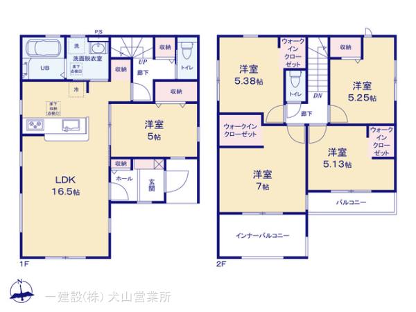 リーブルガーデン江南市宮田町本郷の見取り図