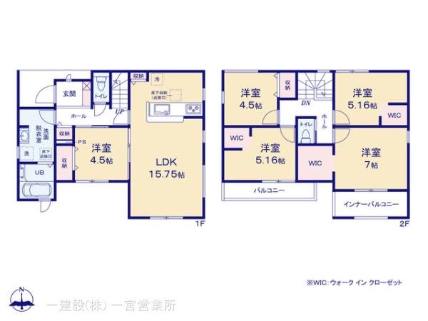 リーブルガーデン羽島市正木町新井の見取り図