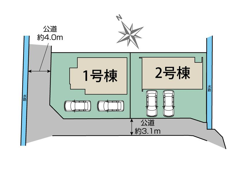 ブルーミングガーデン姫路市飾磨区阿成鹿古２棟の見取り図