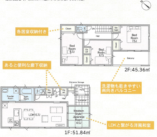 クレイドルガーデン土浦市乙戸南 第6の見取り図