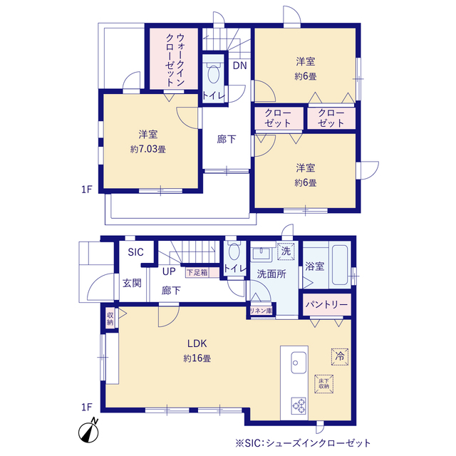 グラファーレ4257和光市南７期５棟の見取り図
