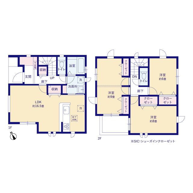 グラファーレ4257草加市新栄６期１棟の見取り図