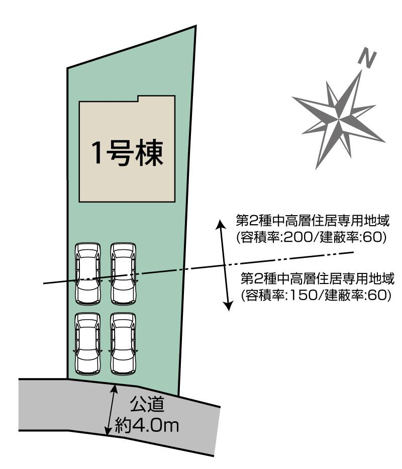 ブルーミングガーデン三島市梅名１棟の見取り図