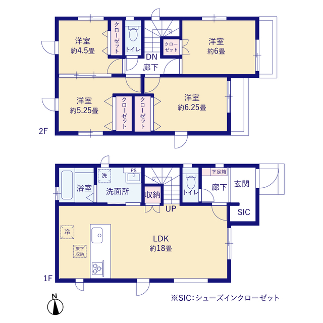 グラファーレ4248西東京市新町５期２棟の見取り図