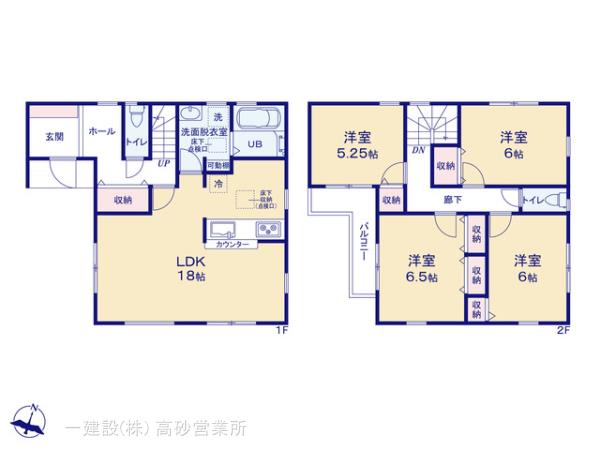 リーブルガーデン草加市苗塚町の見取り図