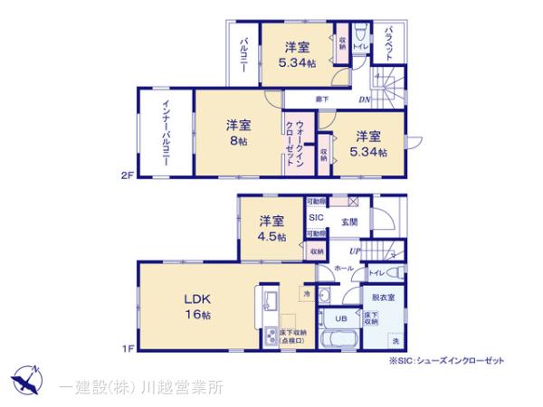 リーブルガーデン川越藤間第6の見取り図