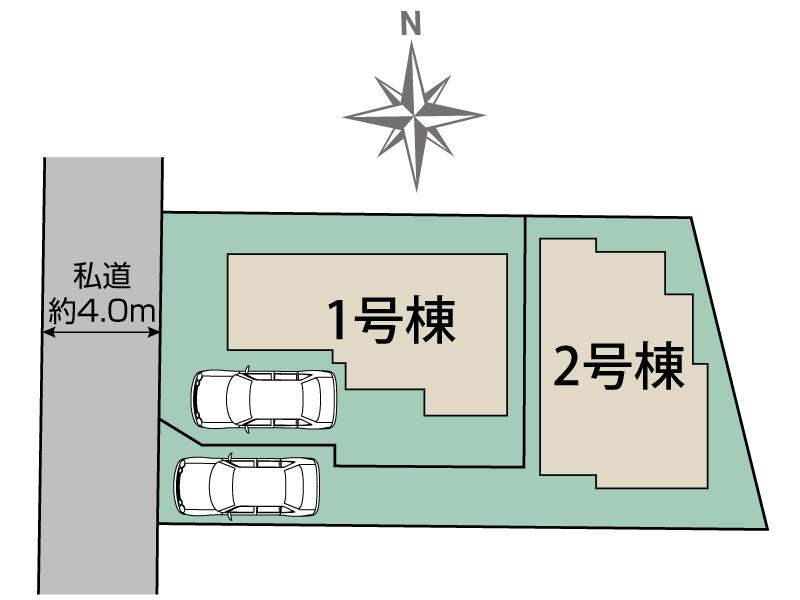 ブルーミングガーデン西東京市北原町１丁目２棟の見取り図