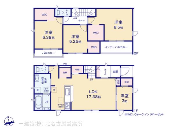 リーブルガーデン中川区新家第三の見取り図