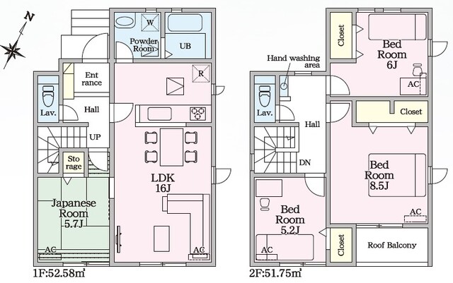 リナージュ名古屋緑区諸の木２丁目２４－１期の見取り図
