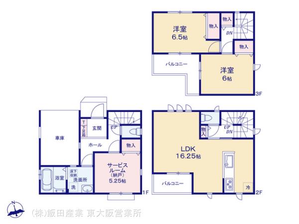 ハートフルタウン(東大阪)東大阪新池島町1丁目の見取り図
