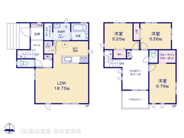 ハートフルタウン東区下江津1丁目11番の見取り図