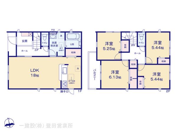 リーブルガーデン長久手市岩作三ケ峯の見取り図