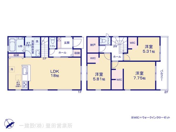 リーブルガーデン豊田市畝部東町の見取り図