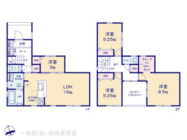 リーブルガーデン豊川第７２長沢町の見取り図