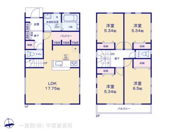 リーブルガーデン茅ヶ崎市萩園の見取り図