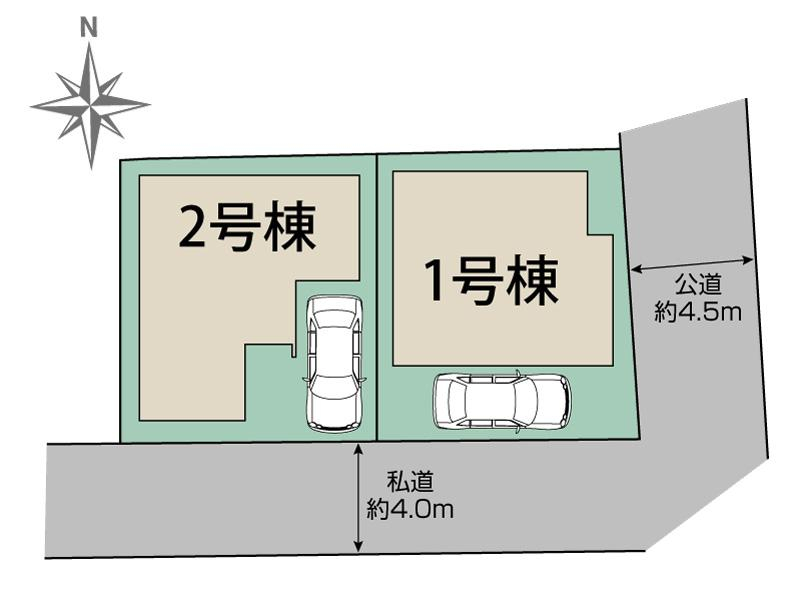 ブルーミングガーデン小田原市酒匂１丁目２棟の見取り図