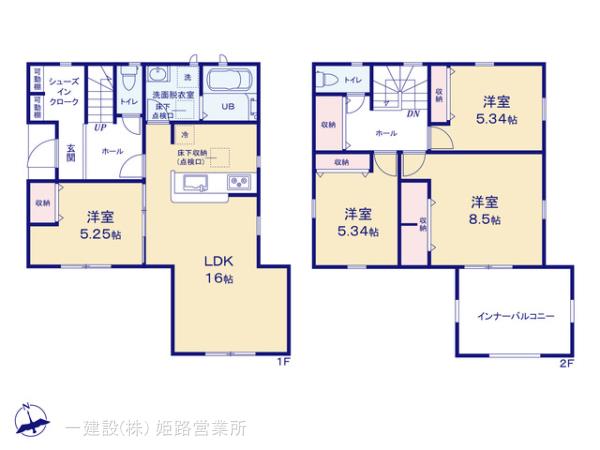 リーブルガーデン姫路市花田町小川15期の見取り図