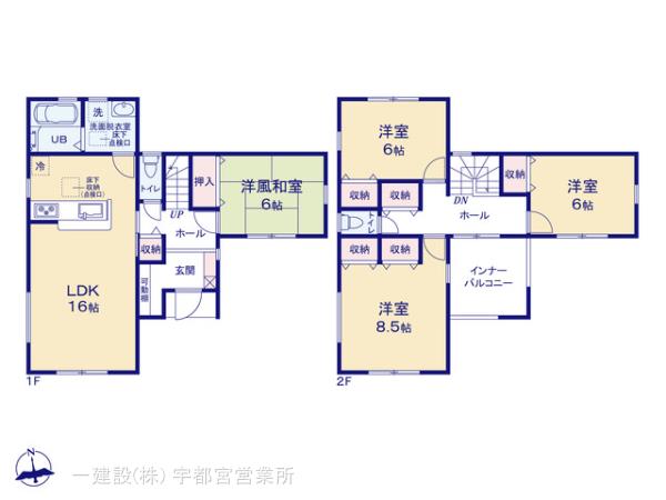 リーブルガーデン鹿沼千渡第８の見取り図
