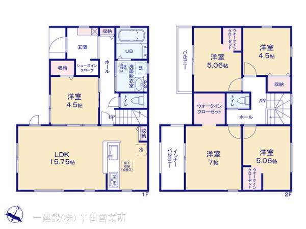 リーブルガーデン常滑市西之口２丁目の見取り図