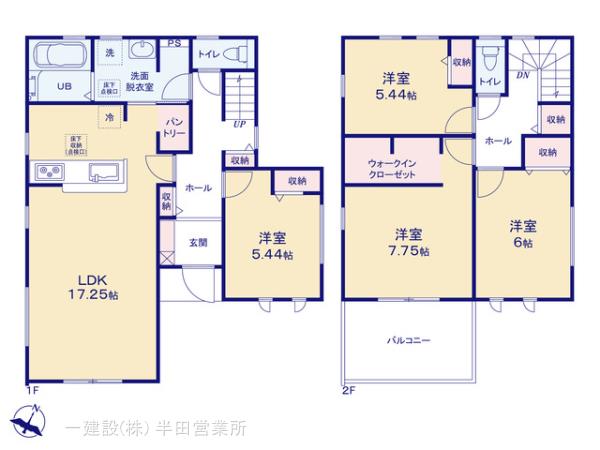 リーブルガーデン東海市加木屋町北鹿持第２の見取り図