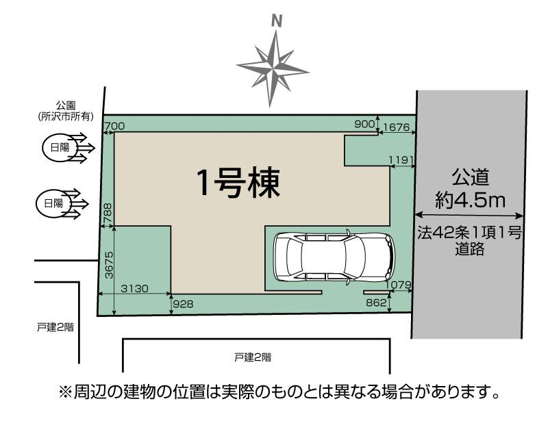 ブルーミングガーデン所沢市向陽町１棟の見取り図
