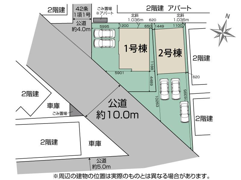 ブルーミングガーデン鶴ヶ島市下新田２棟の見取り図