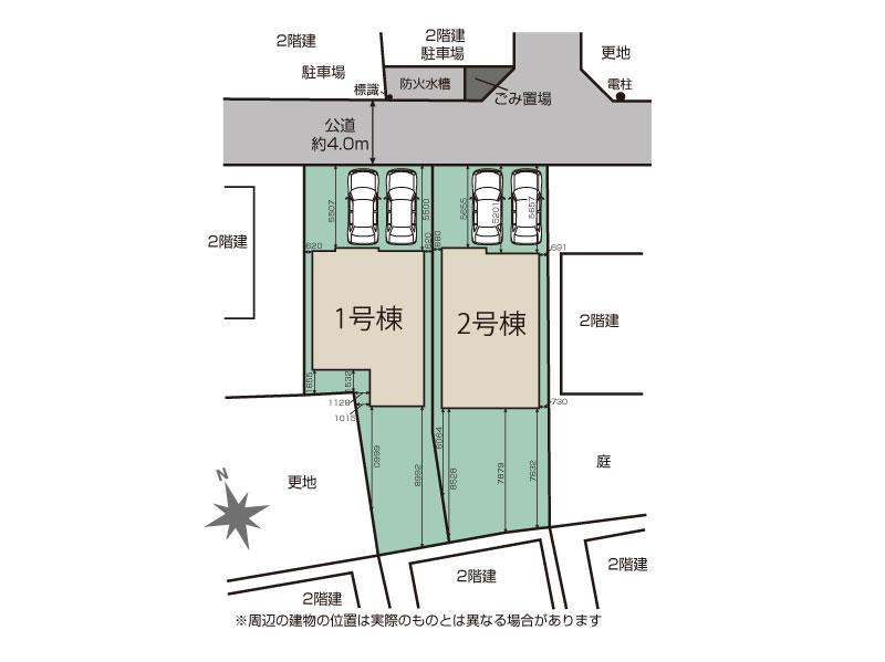 ブルーミングガーデンふじみ野市築地３丁目２棟の見取り図