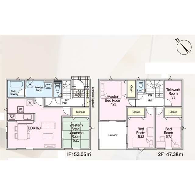 クレイドルガーデン荒尾市四ツ山町 第1の見取り図
