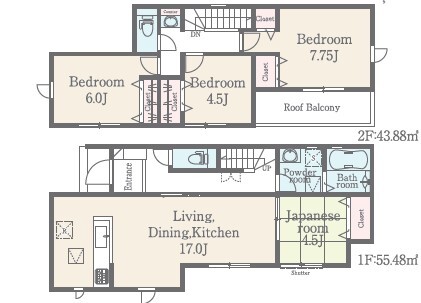 リナージュ福岡南区中尾１丁目　第１期の見取り図