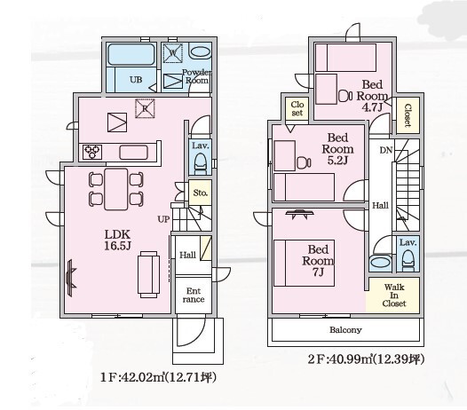 リナージュ福岡西区拾六町３丁目２４－１期の見取り図