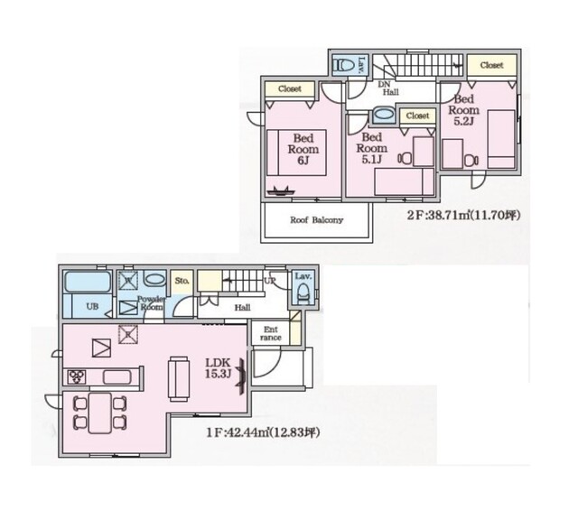リナージュ福岡西区拾六町３丁目　第１期の見取り図