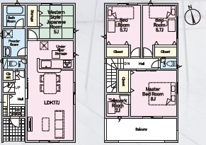 クレイドルガーデン小牧市小牧原新田 第4の見取り図