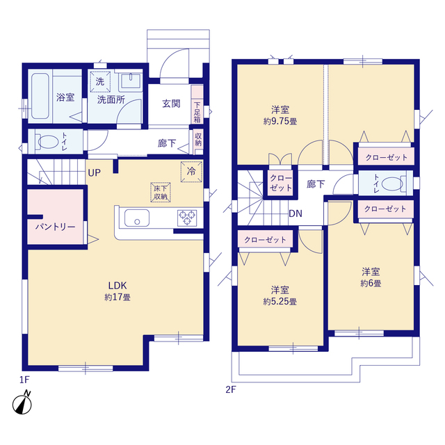 グラファーレ4257入間市下藤沢２２期１棟の見取り図
