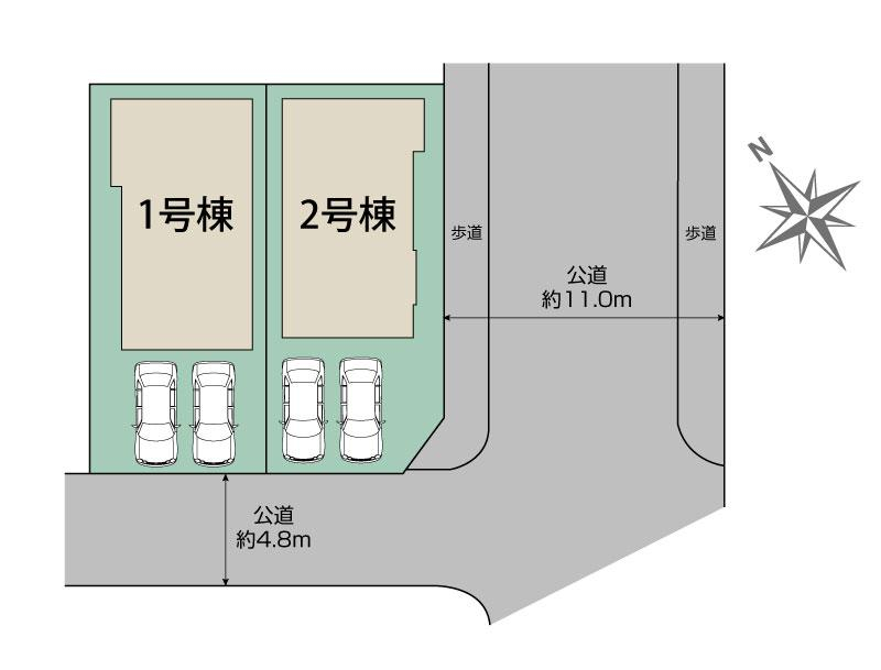 ブルーミングガーデン四街道市旭ケ丘４丁目３期２棟の見取り図