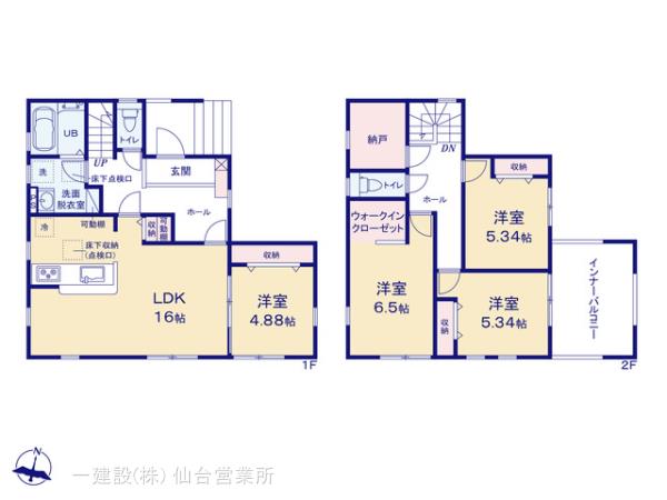 リーブルガーデン遠見塚２丁目第３の見取り図