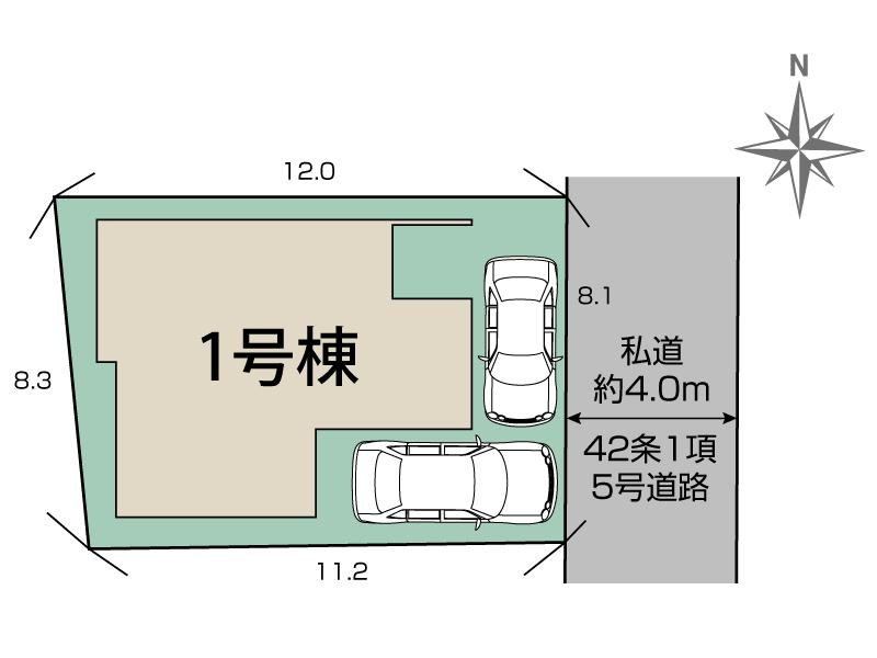ブルーミングガーデン奈良市神殿町２期１棟の見取り図